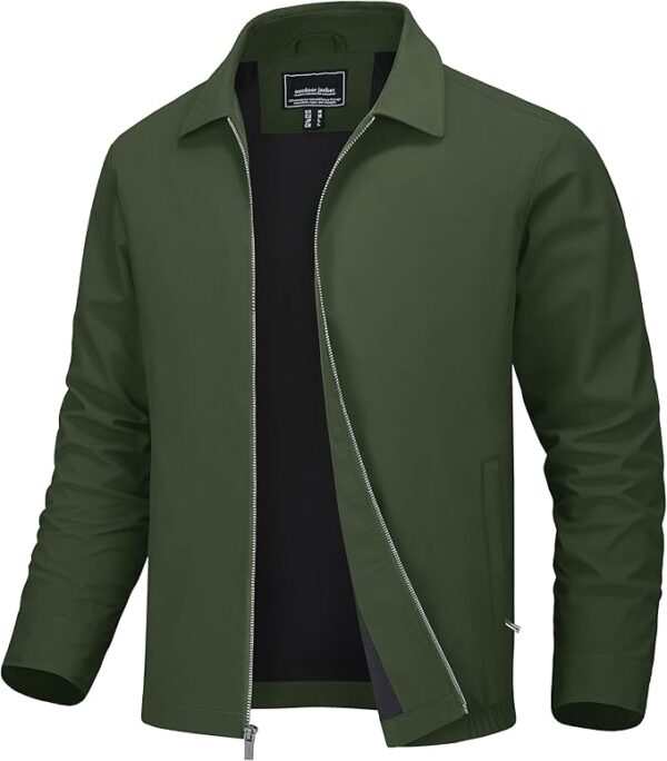 MAGNIVIT Men's Lightweight Jackets Light Windbreaker Full Zip Up Stylish Golf Coat Business Work Casual Dress - Image 3