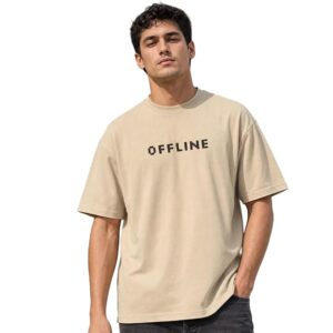 Men's Oversized Graphic T-Shirt for Men | Soft Cotton | Drop Shoulder Relaxed Fit | Printed Casual Tshirt for Men
